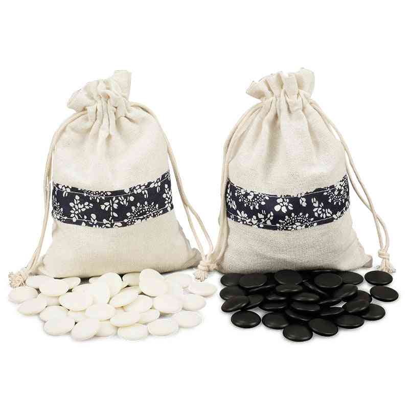 Weiqi go game - pezzi di melamina borse di stoffa in pelle scamosciata, standard internazionale gobang su giochi da tavolo go chess gomoku