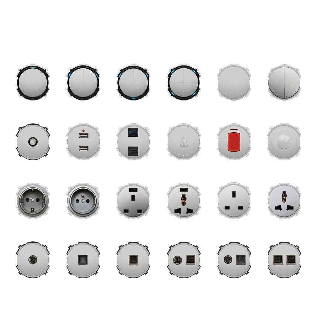 Wall Light Switch Led Indicator, Power Socket Electrical Outlet Function Key Only