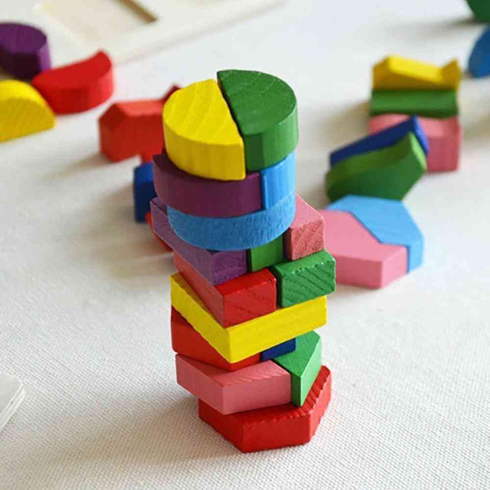 Detská drevená geometria, puzzle hračka