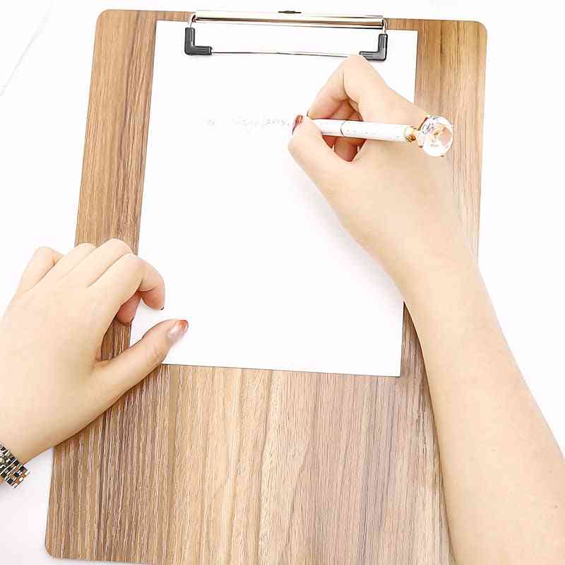 A4 Paper Holder Wooden Clipboard For School/office