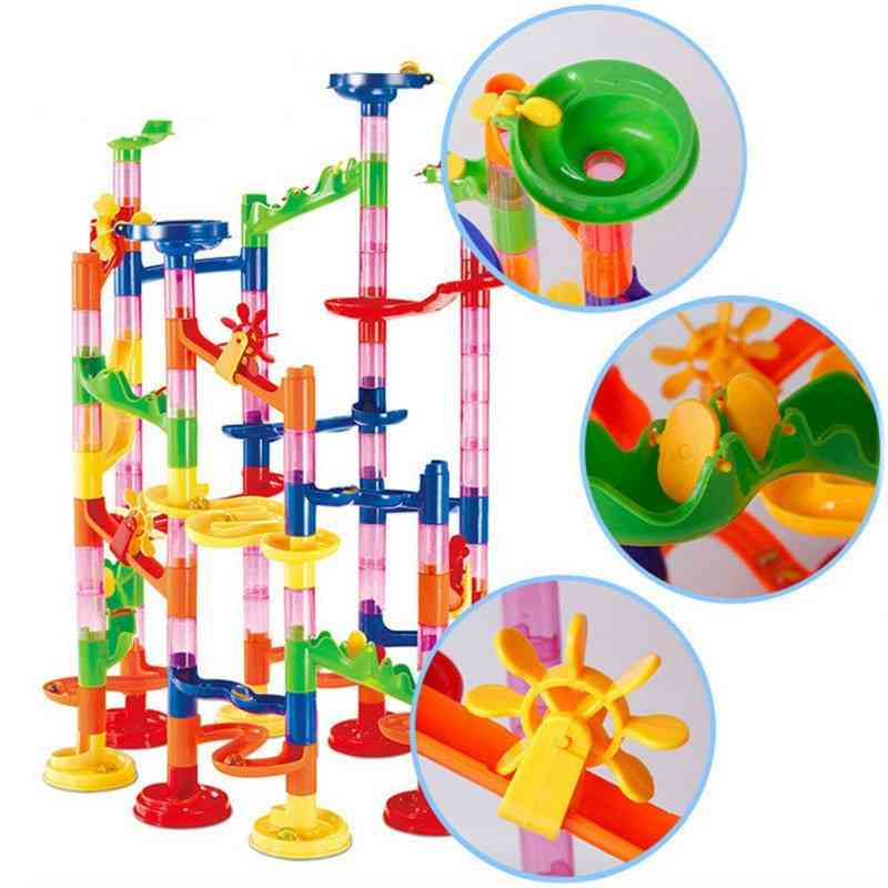 Blocs de construction de tuyaux pour enfants, jouet de labyrinthe de course de marbre de circuit de balle