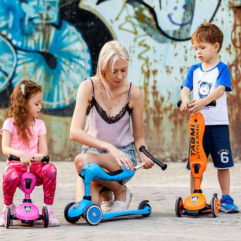 3-i-1 balanscykel, trehjulsscooter, trehjuliga leksaker för barn