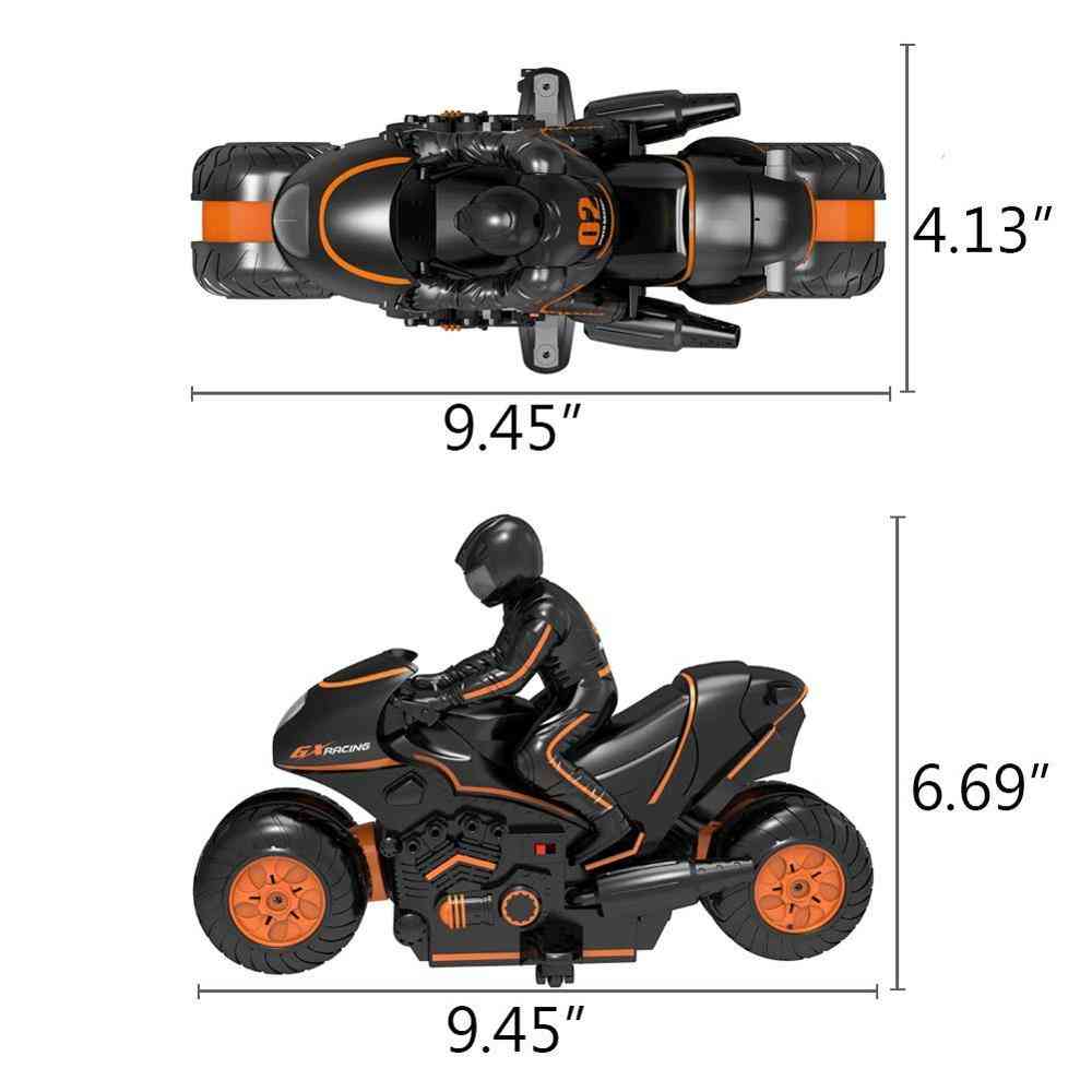 RC auto mini motorfiets, afstandsbediening, elektrische motorfiets 2,4 GHz - hoge snelheid speelgoed voor kinderen (oranje)