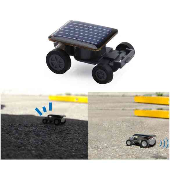 Nieuwe zonne-energie energie mini kinderen speelgoed auto grappige race racer educatieve gadget voor cadeau (zwart)