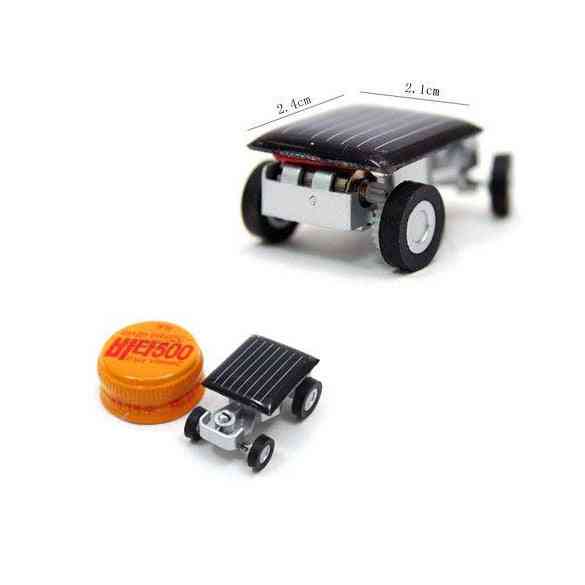 Ny solenergi energi mini barn lekebil morsom racing racer pedagogisk gadget for gave (svart)