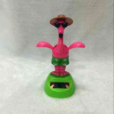 Car Pendulum Flamingo Solar Accessories, Swing Flowers Unisex Plastic Science Electronic Educational Toy