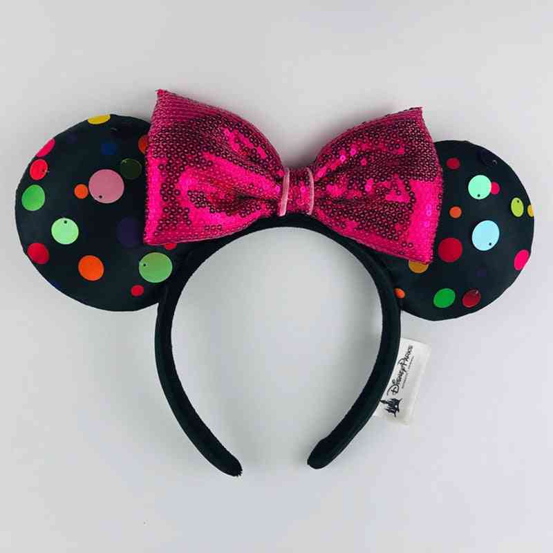 Disney 3d Minnie Mickey Ears Hair Hoop- Party Headwear For