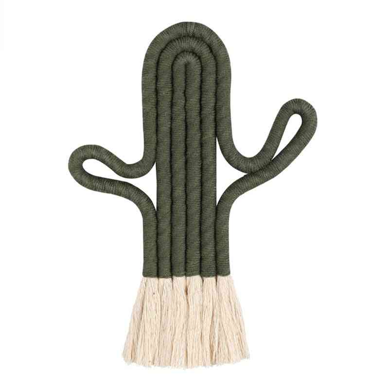 Cactus Shape Wall Hanging, Nordic Decoration Tapestry