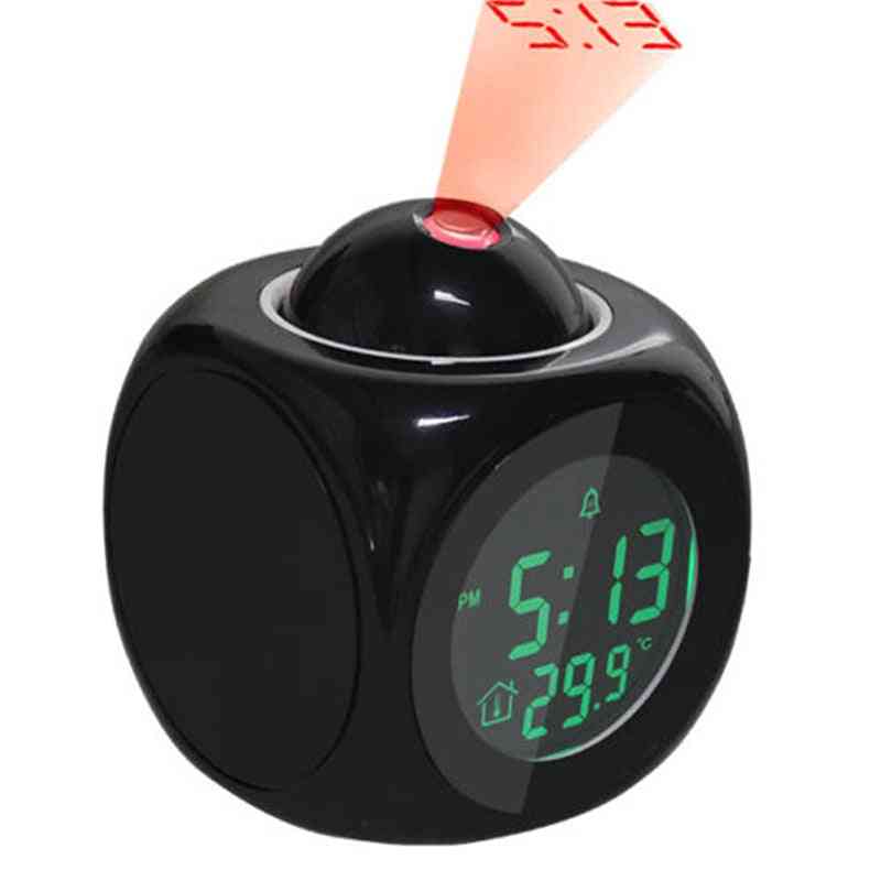 Pantalla lcd digital con reloj despertador de proyección led
