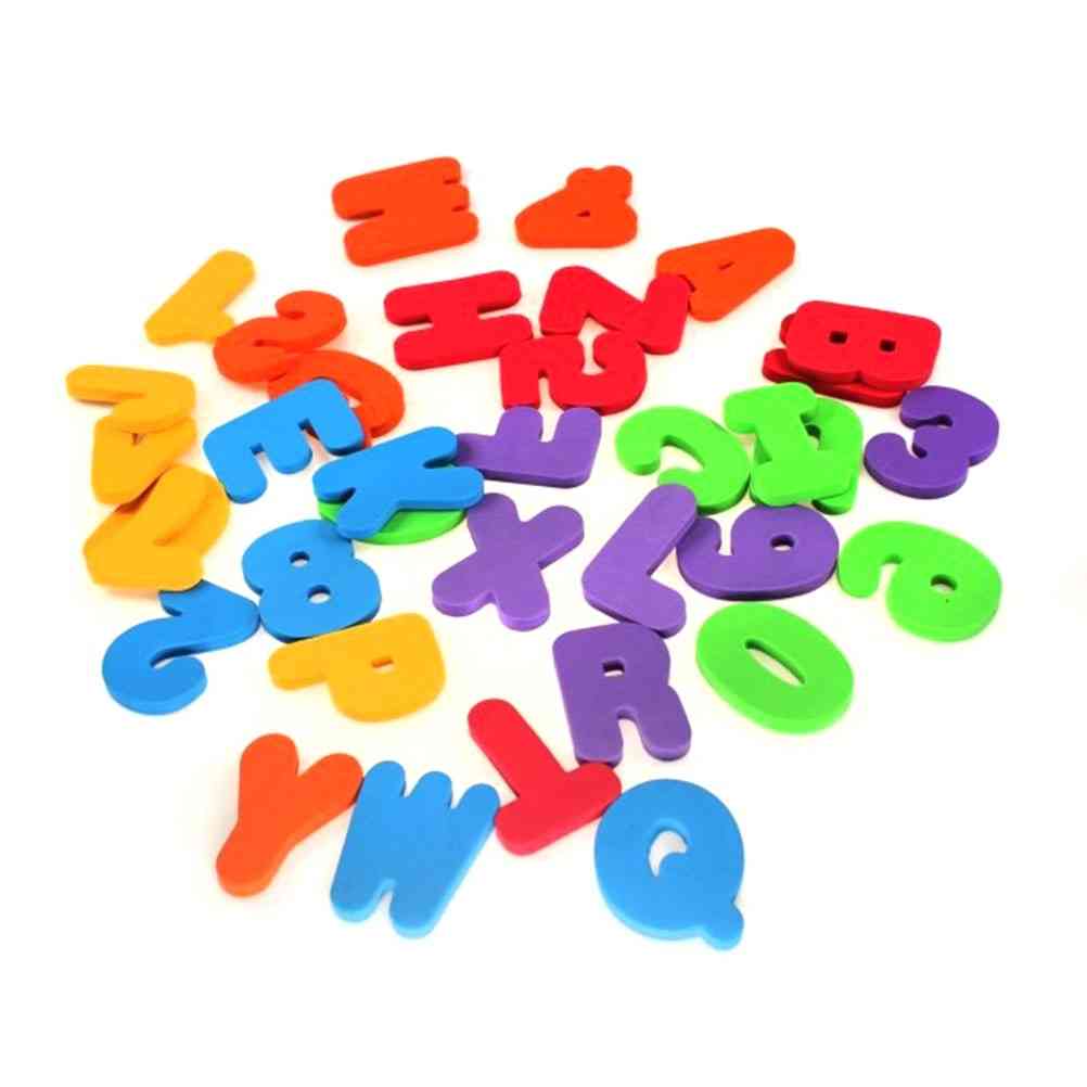 A-z Letters And 0-9 Numbers- Foam Floating Bath Tub Stickers For Kids