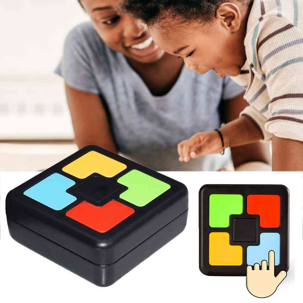 детски образователни игрални машини играчки, тренировка с флаш памет с една ръка конзола пъзел мозъчна игра (черно)