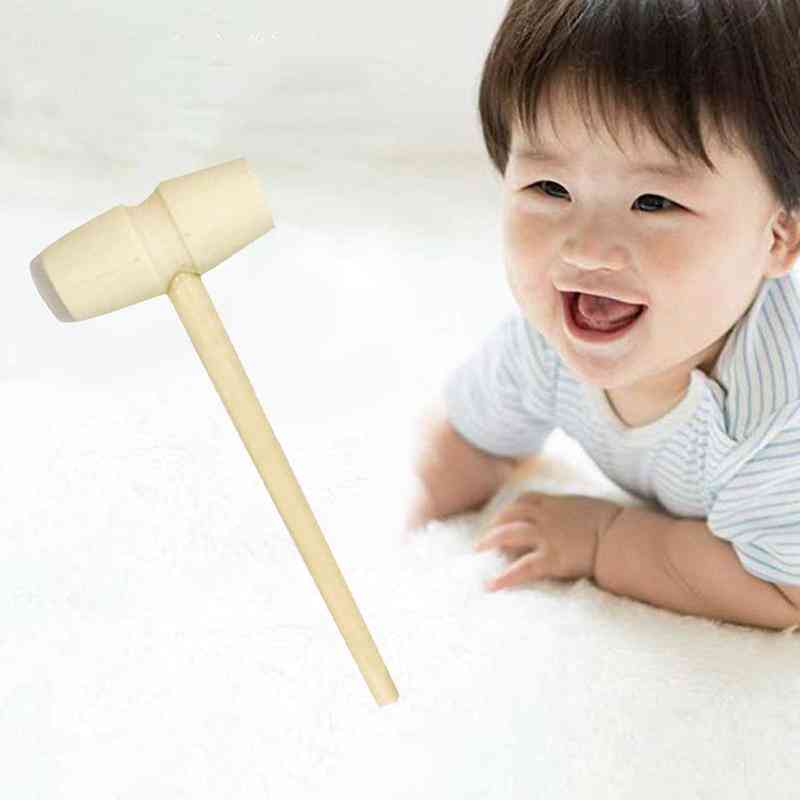 Detská mini drevená hračka na klepanie kladivom