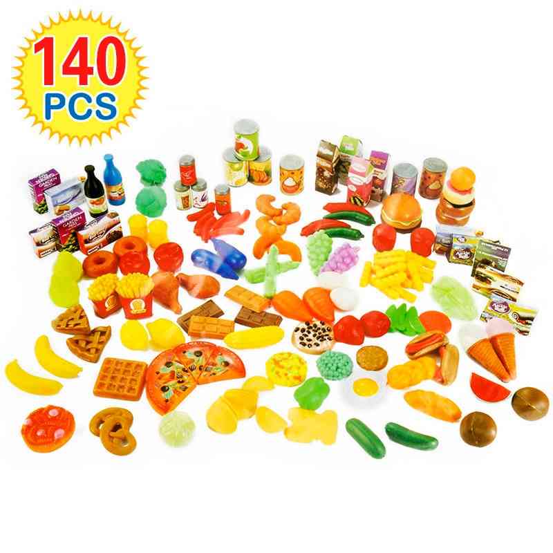 Schneiden von Obst, Gemüse, Küchenspielzeug, Essenssets - pädagogisches klassisches Spielzeug für Kinder / Kinder
