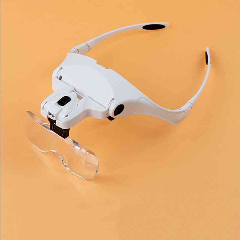 Model Making Tool With A Magnifying Glass And Led Light