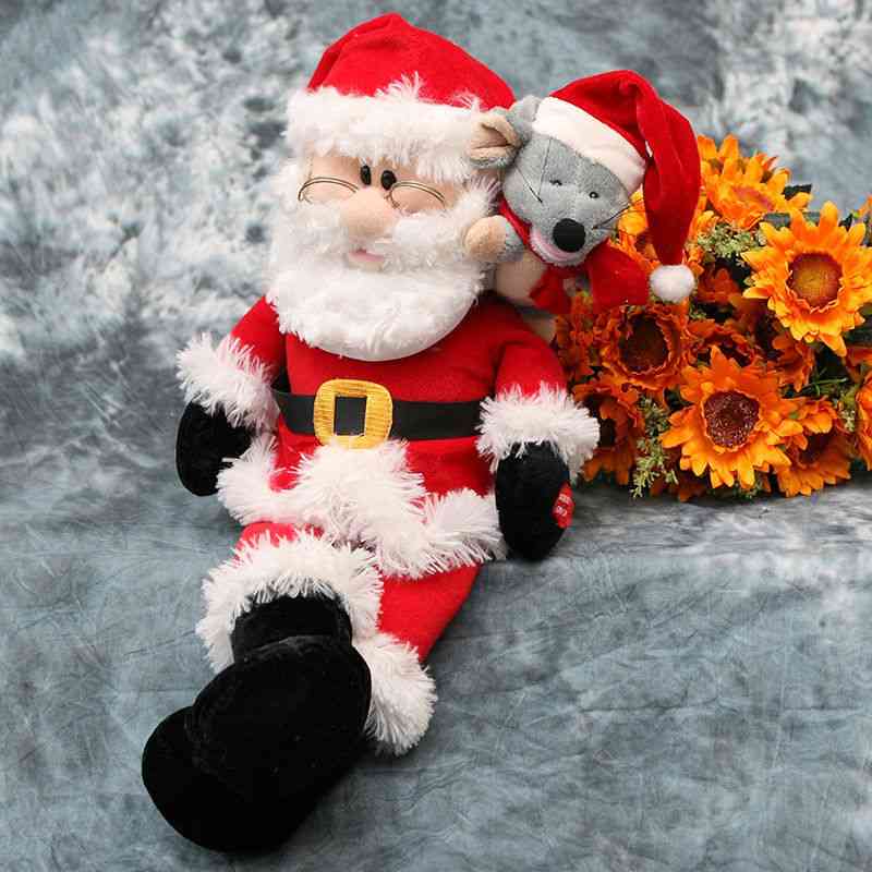 Electronic Stuffed Santa Claus Plush Toy For