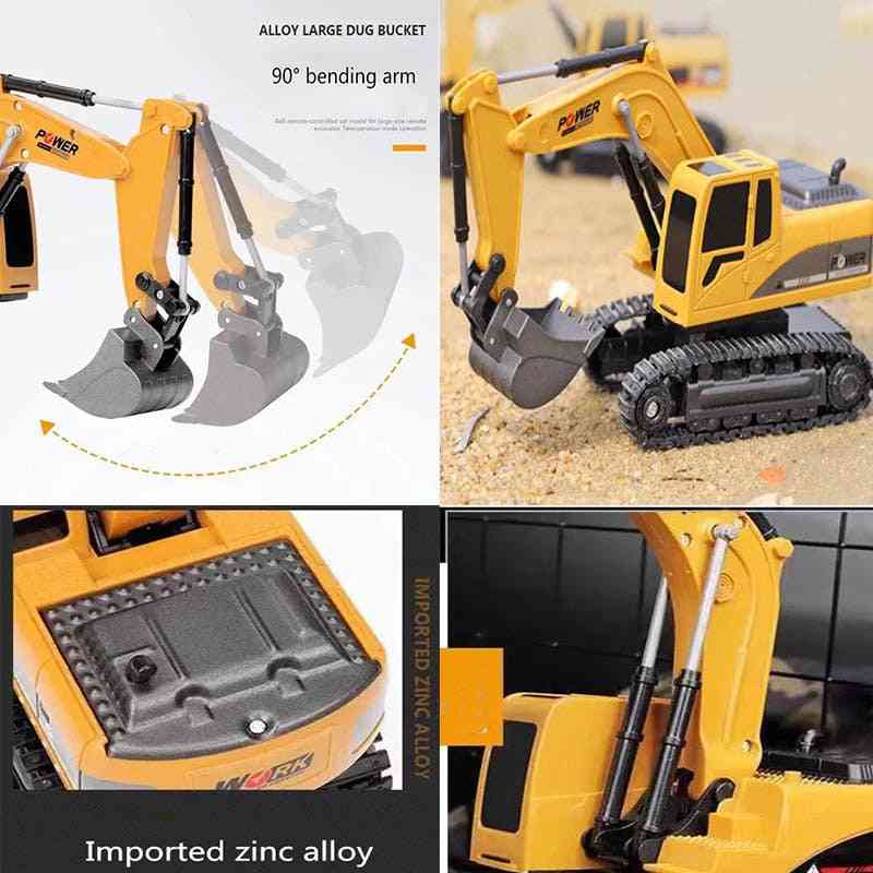 Remote Control Excavator With 6 Channel And Large Dig Bucket