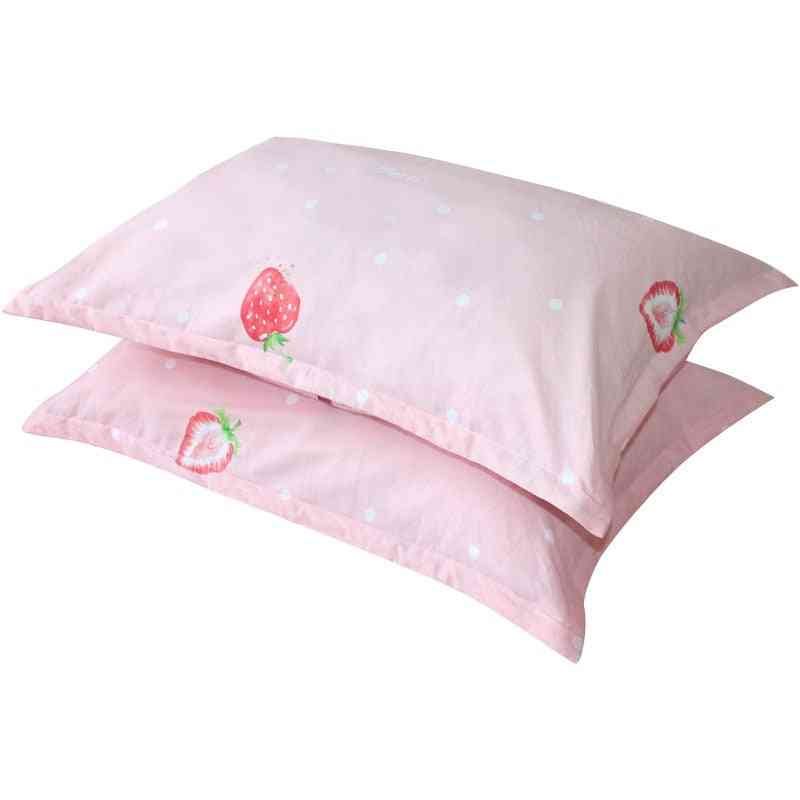 Feță de pernă pentru bebeluși respirabilă, capac de pernă pentru copii cu imprimeu căpșuni