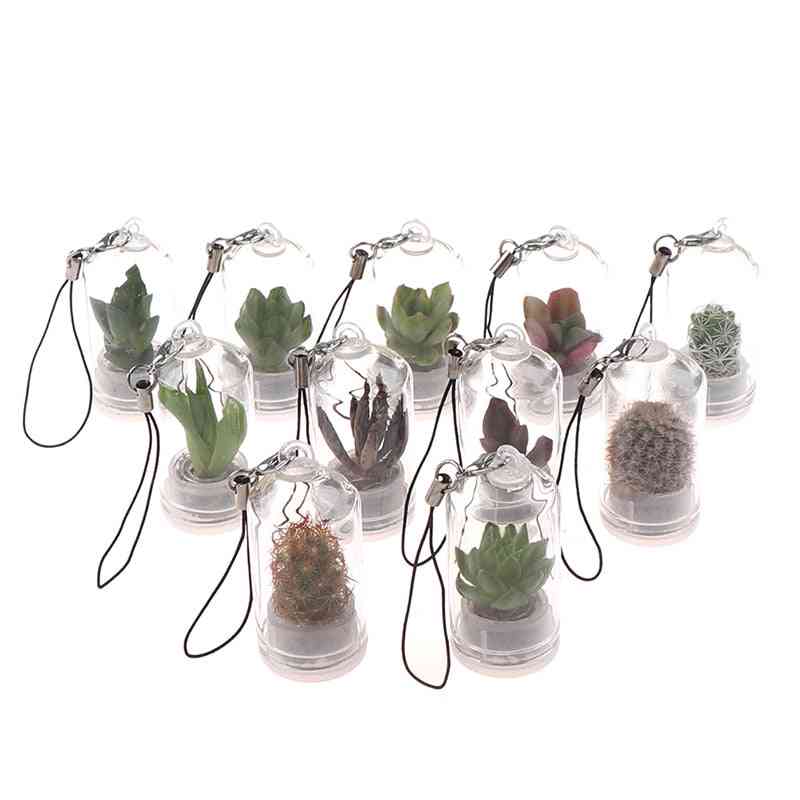Kaktus miniaturowy nadający się do noszenia naszyjnik DIY