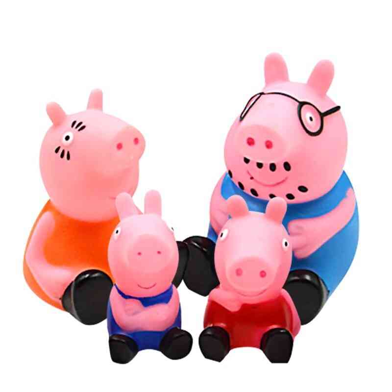 Peppa חזיר צעצוע אמבטיה קלאסי, מים לרחצה לתינוק מים קמצוץ ג'לטין חיה קטנה צעצוע חינוכי לילדים
