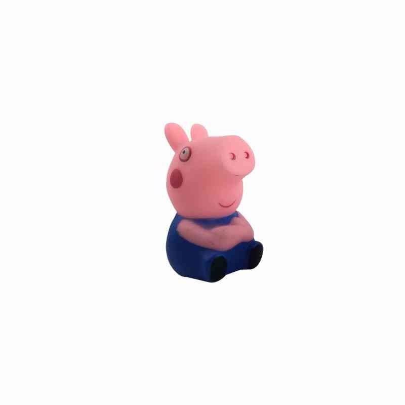 Peppa gris klassisk badleksak, babybadvatten nypa gelatin små djur pedagogisk leksak för barn