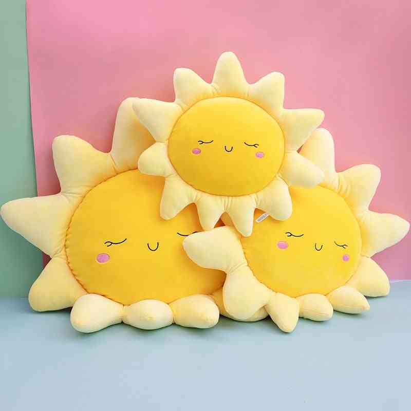 Cute Sun, Cloud Stuffed Soft Pillow