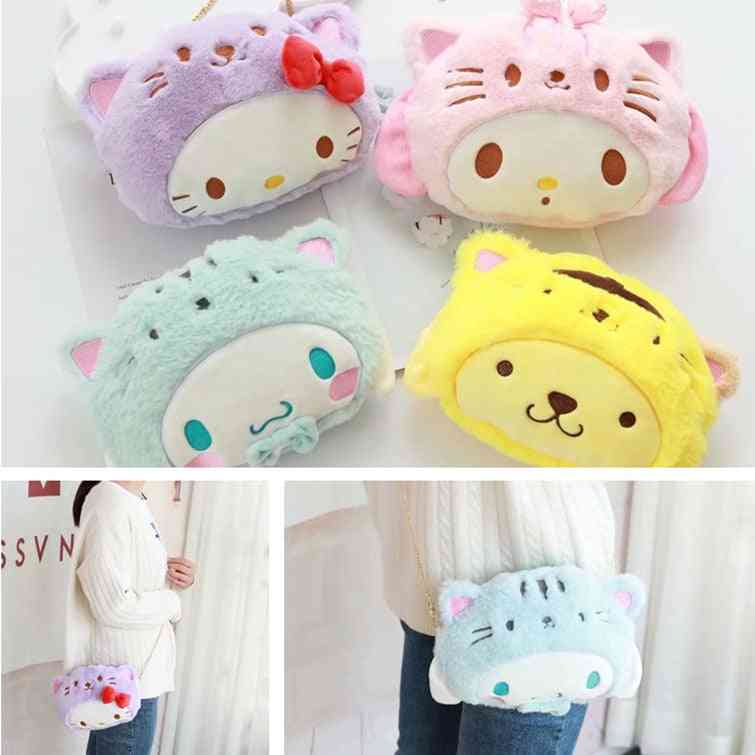 Lovely Cute Cinnamoroll/pudding/melody/kitty Design Side Sling Bag For Gils