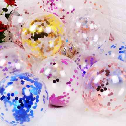 Glitter konfetti latex luftballonger för bröllop / juldekoration / baby shower / födelsedagsfest