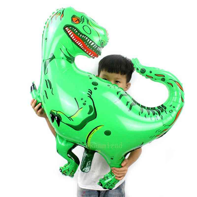 73cm de gran tamaño, papel de aluminio con forma de dinosaurio juega globos para niños