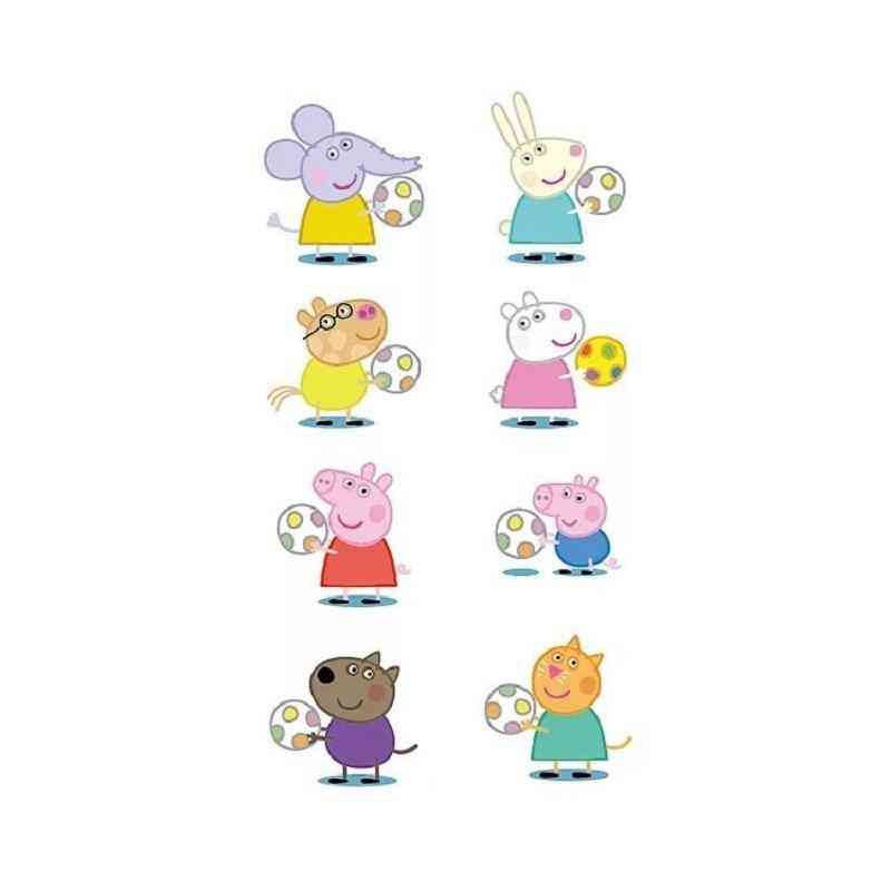 Peppa pig tattoo stickers cartoon speelgoed set, george familie en vrienden waterpoof kinderen speelgoed