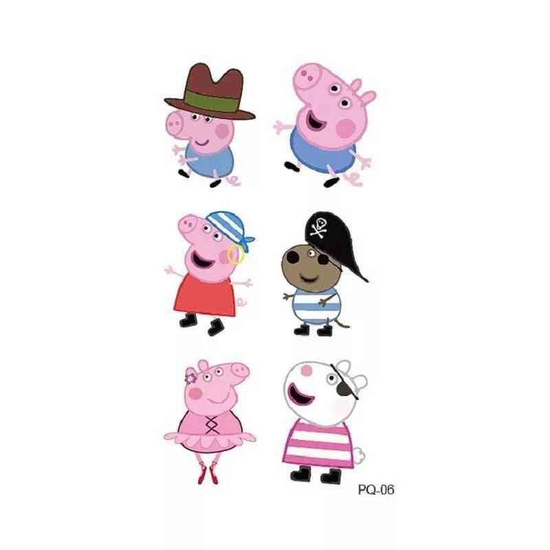 Peppa Pig Tattoo Stickers Cartoon Set
