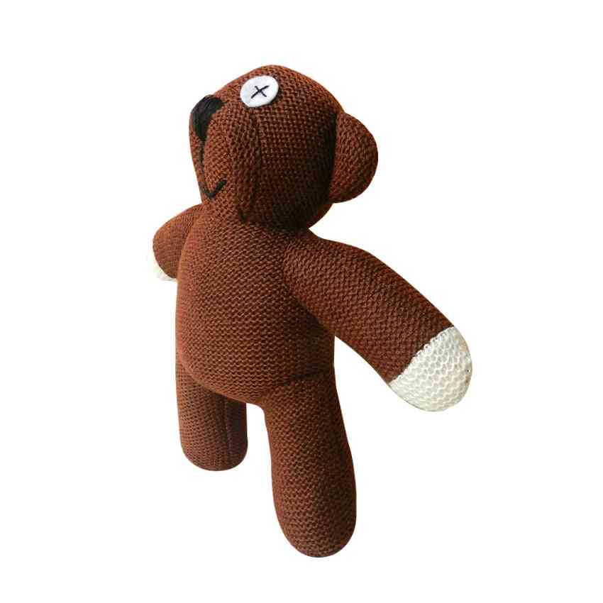Mr Bean teddybeer dier gevuld, zacht tekenfilm, bruin figuur pop speelgoed voor kind, kinder cadeau