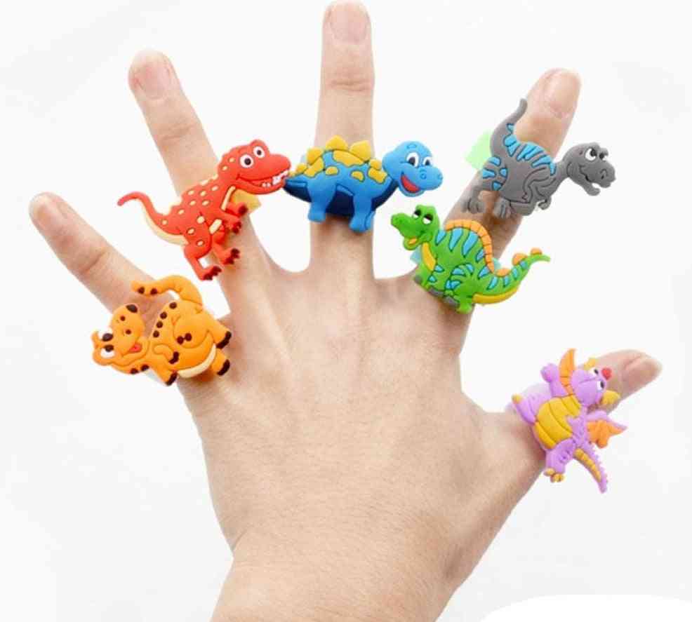 гъвкава, цветна, карикатура на динозавър, гумени пръстени за деца