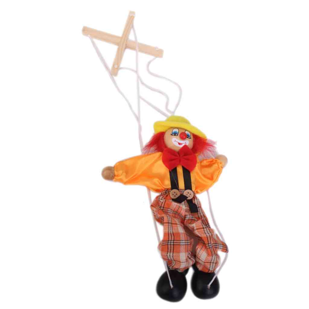 Jucărie de marionetă de clovn din lemn pentru copii cadouri amuzante