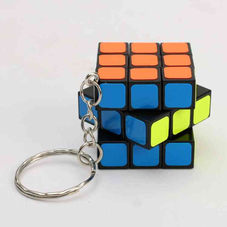 Mini varázslat, puzzle kocka kulcstartó gyerekeknek (3cm)