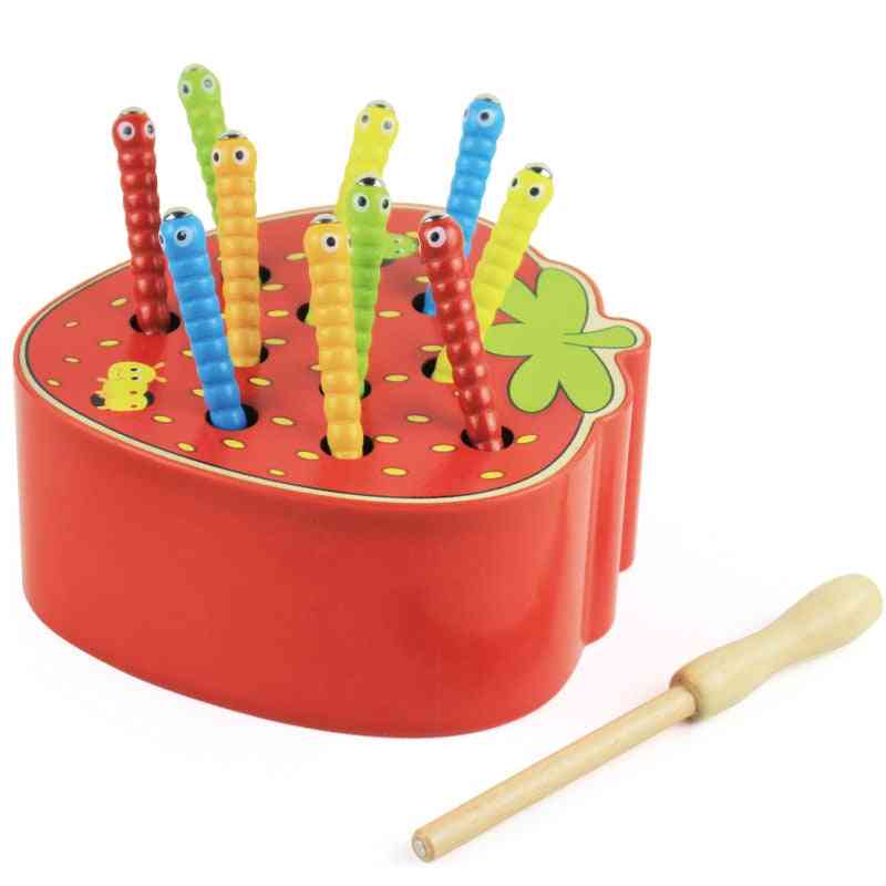 3d montessori houten rups, eet de appel kinderen vangen wormen bijpassende puzzelspellen interactief wiskunde speelgoed voor vroeg onderwijs