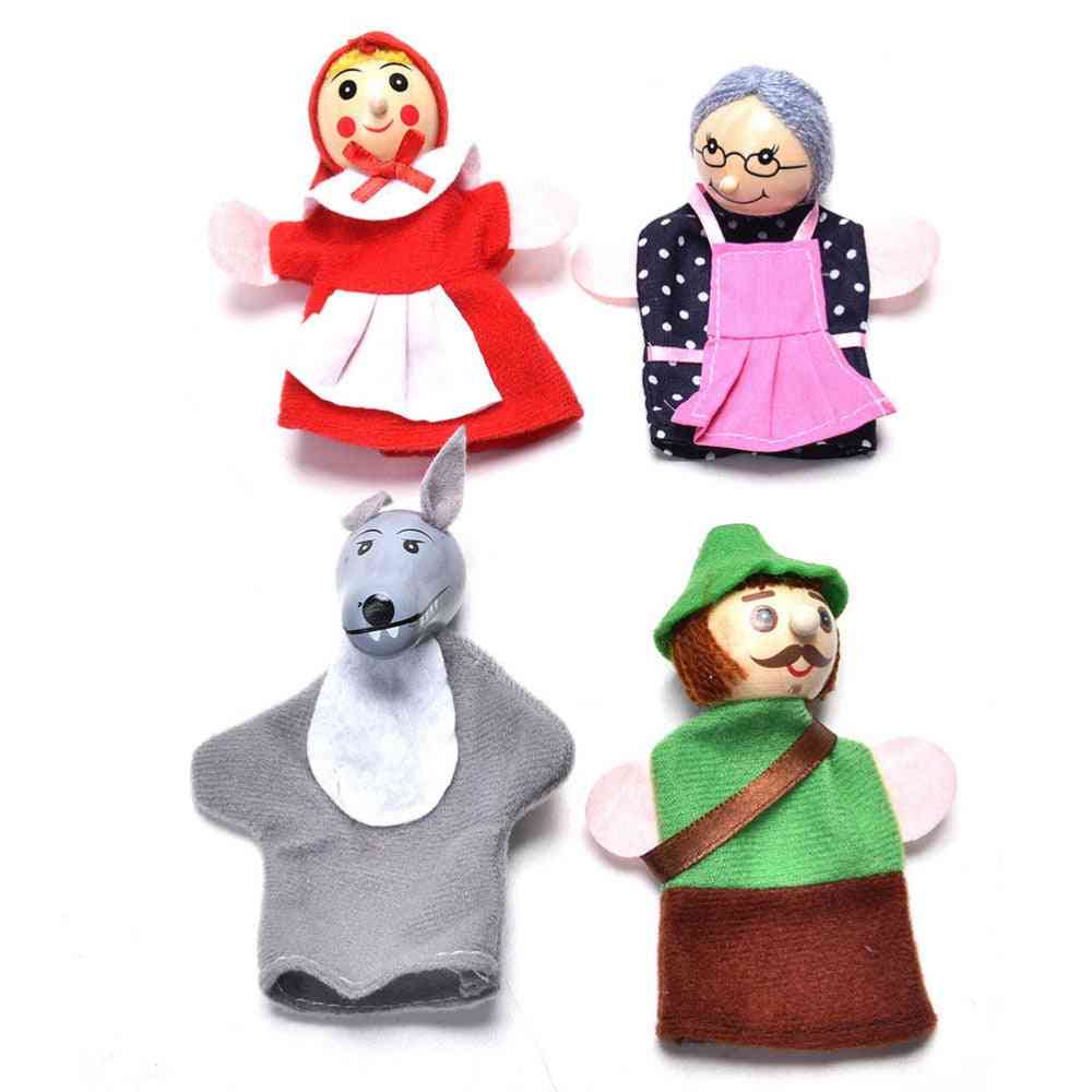 Marionnettes à doigt du petit chaperon, jouets d'apprentissage éducatifs cadeaux de Noël pour bébé (coloré)