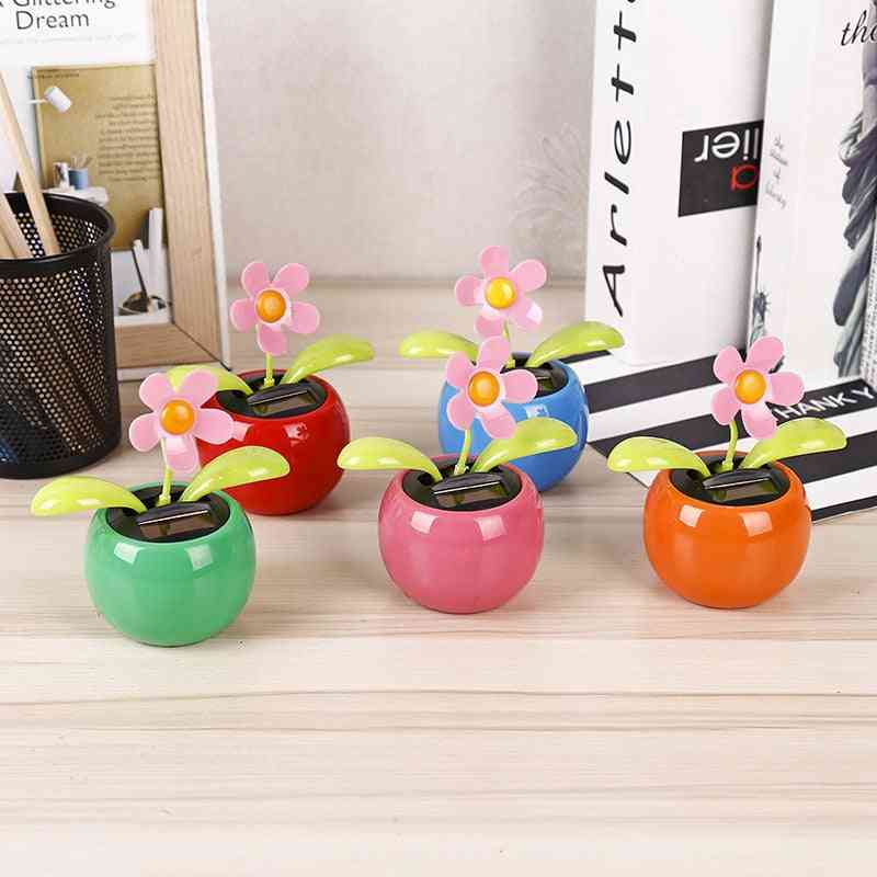 Solar Powered Dancing Flowers, Swinging Bobble Toy For Car Decoration