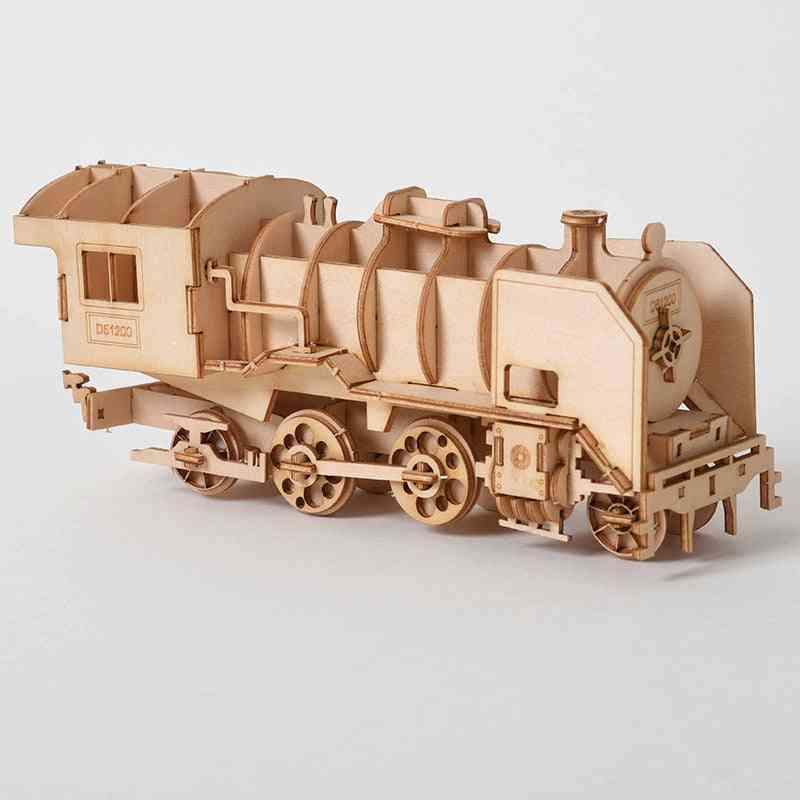 DIY modelo 3d de madeira feito à mão para crianças / adultos
