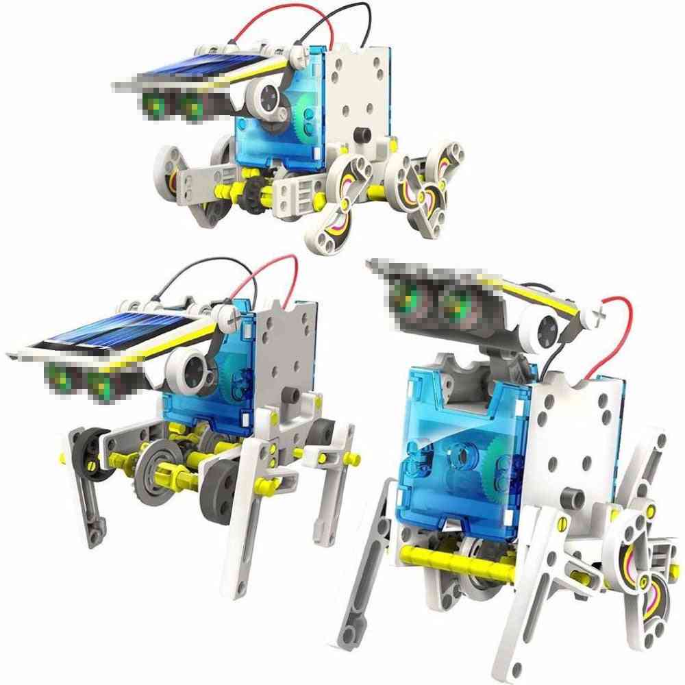 Divertido kit de robot de energía solar diy juguete transformación regalo educativo para niños niño
