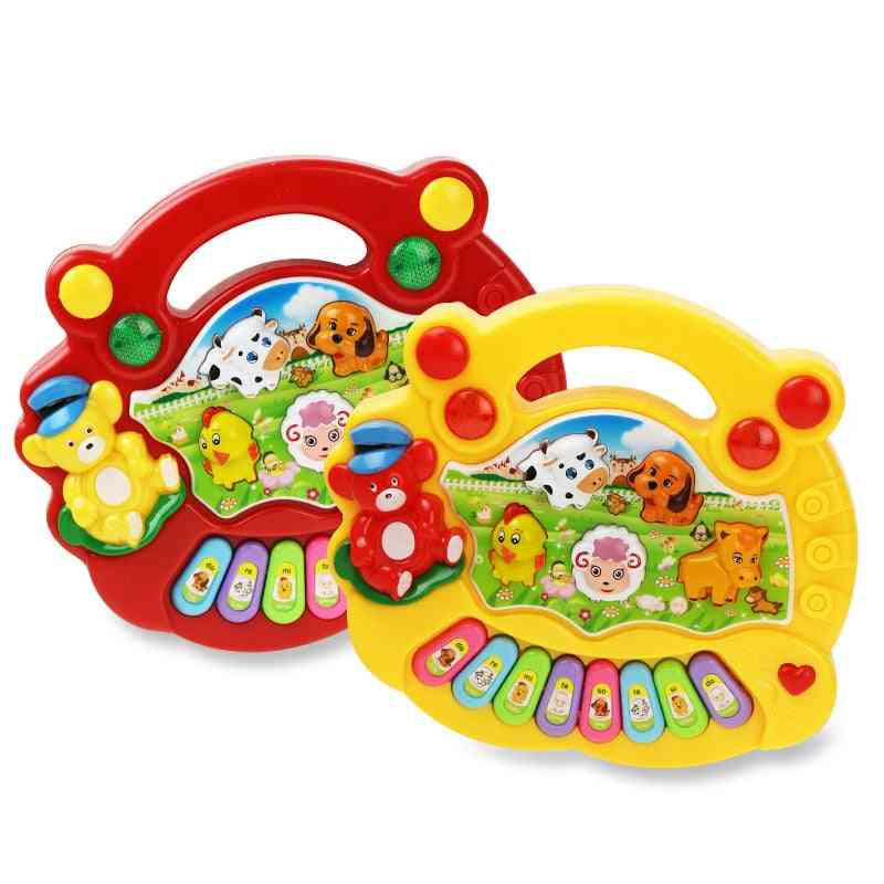 Baby Musical Toy With Animal Sound- Electric Flashing Piano Keyboard