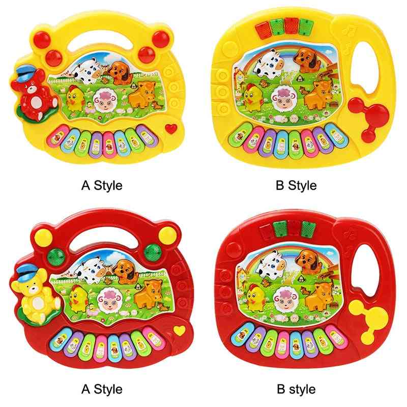 Baby Musical Toy With Animal Sound- Electric Flashing Piano Keyboard
