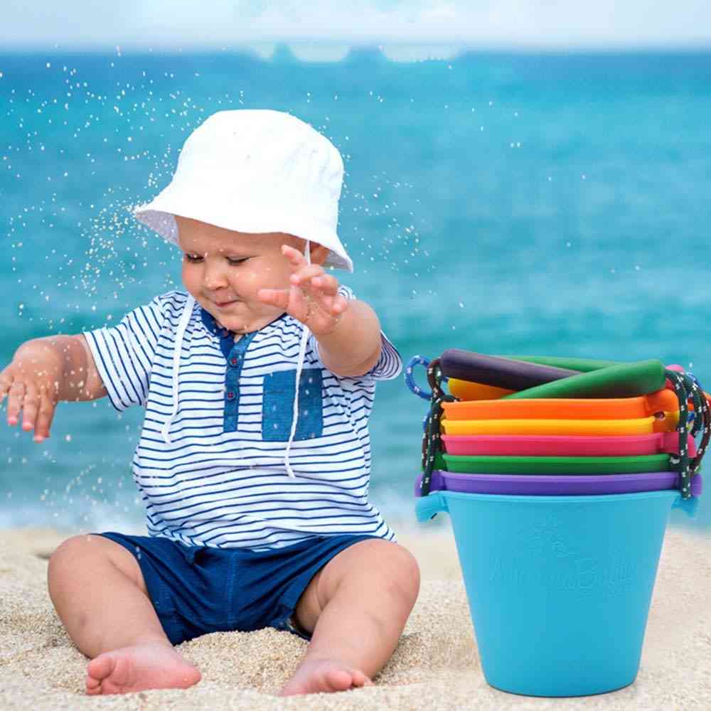 Lasten rantasilikoni taitettava käsikauha lapsille kylpyhiekka leikkilelut - a1