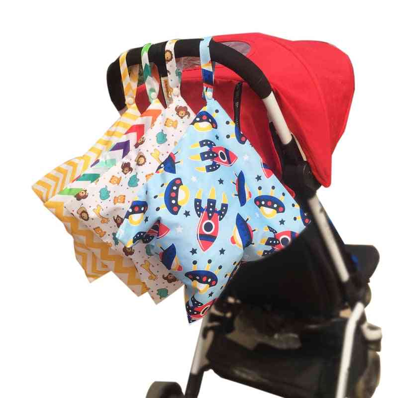 Otroške plenične vrečke za plenice za voziček, nepremočljivi žepi za mamice za novorojenčke