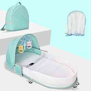 Foldable Baby Bed Travel Bassinet, Functions As A Diaper Bag And Changing Station