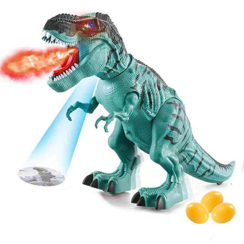 Brinquedos de dinossauros grandes - dinossauro elétrico em spray ambulante com voz ovo de dinossauro tyrannosaurus rex mecânico