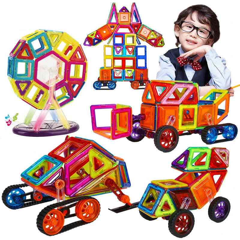 Klocki magnetyczne, klocki budowlane dla majsterkowiczów magnesy budowlane projektant zabawki edukacyjne dla dzieci