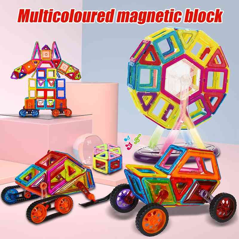 Klocki magnetyczne, klocki budowlane dla majsterkowiczów magnesy budowlane projektant zabawki edukacyjne dla dzieci
