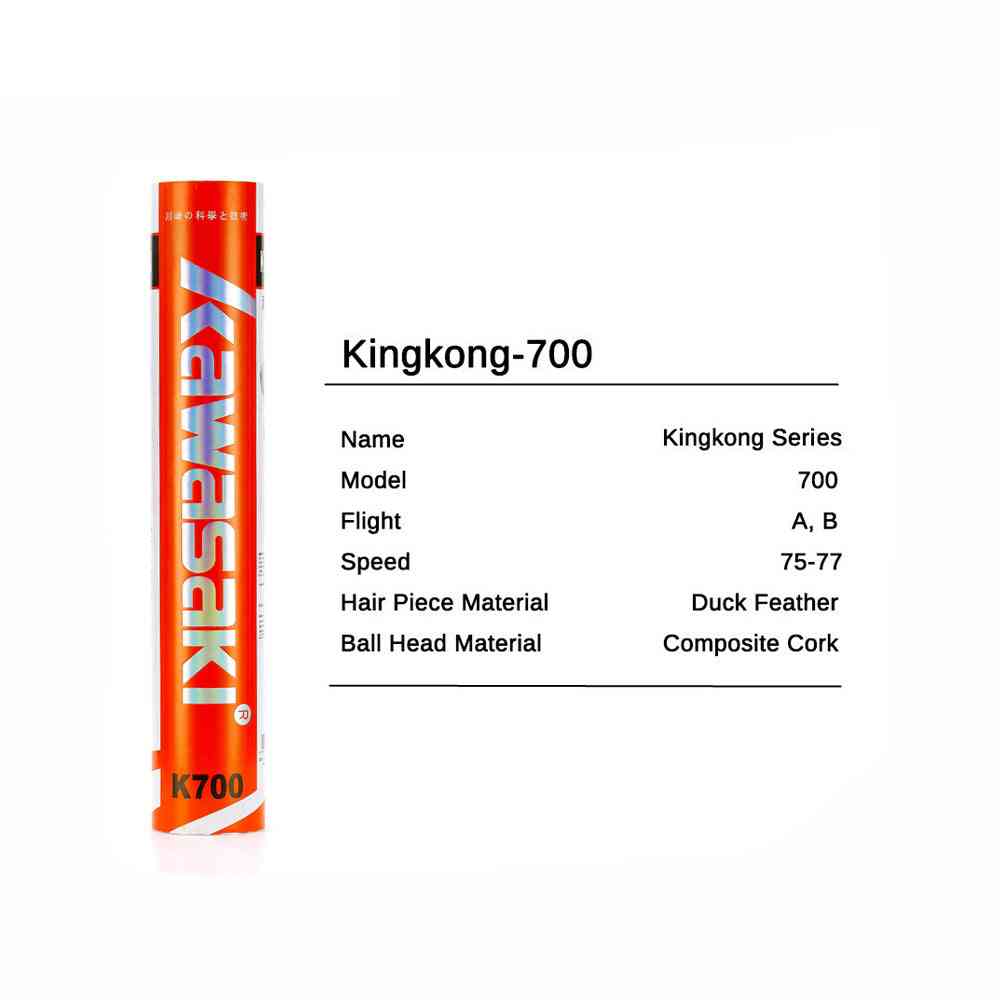 King Kong 700 Duck Feather For Training Racquet Sports Speed 76/77 Durable Badminton Balls