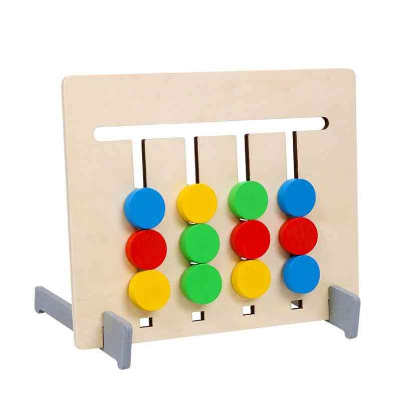 Double-sided, Color And Fruit Pairing Wooden- Logical Reasoning Training