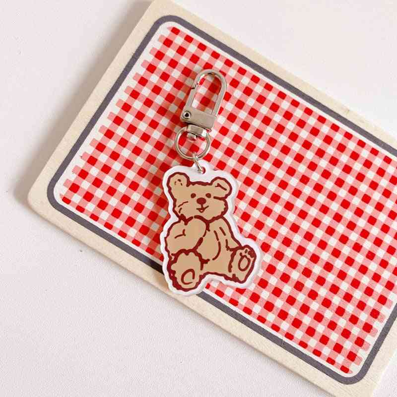 Cute Cartoon Bear Shaped Key Ring/girl's Bag